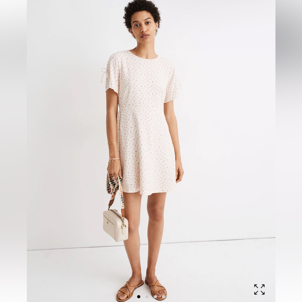 MADEWELL Dress Size 4 Tie-Sleeve Retro Dress in Dutch Dandelions romantic